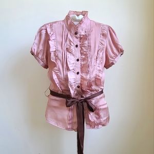 Mauve/Rose Ruffle Blouse